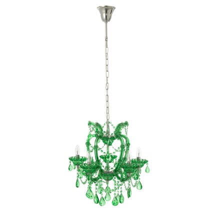 J-Line hanglamp Kand Antiek - glas - groen