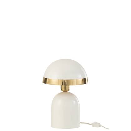 J-Line tafellamp Goud Boord - metaal - wit