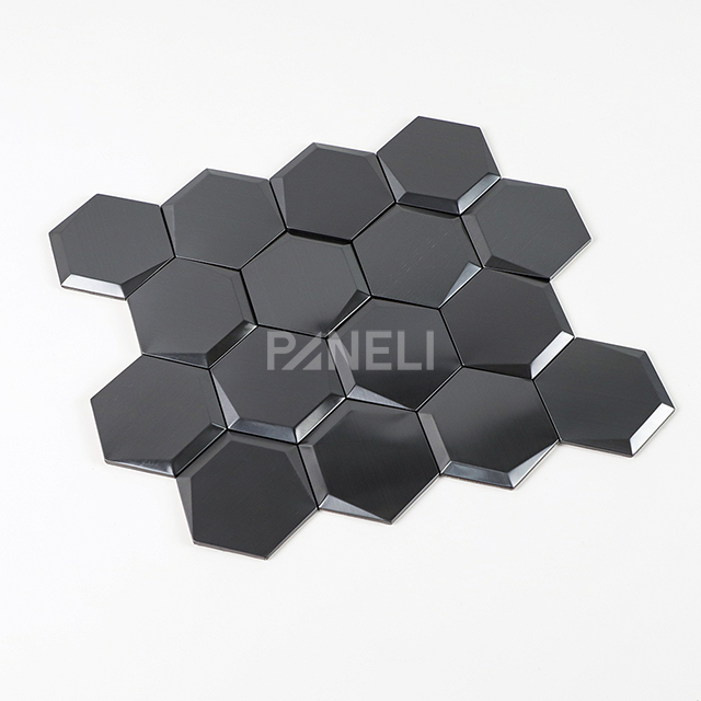 Zelfklevende 3D Tegel Cubi Metal - 26 cm x 30 cm x 0.60 cm | 0.5 kg | Paneli zelfklevende steenstrips - Afbeelding 3