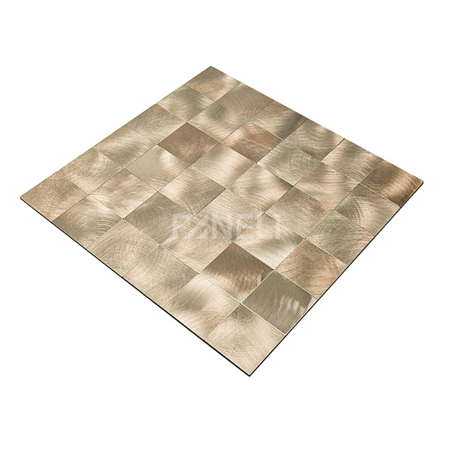 Zelfklevende Steenstrip Mozaiek BloQ Goud - 30.5 cm x 30.5 cm x 0.40 cm | 0.5 kg | Paneli zelfklevende steenstrips - Afbeelding 3