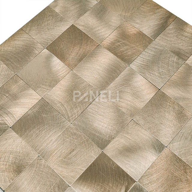 Zelfklevende Steenstrip Mozaiek BloQ Goud - 30.5 cm x 30.5 cm x 0.40 cm | 0.5 kg | Paneli zelfklevende steenstrips - Afbeelding 2