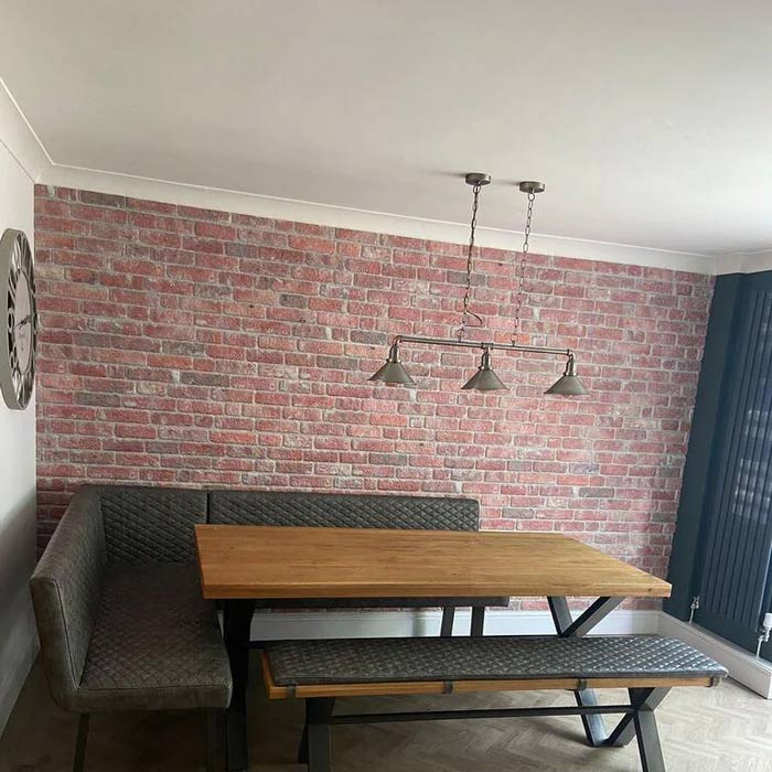 3D Wandpaneel EPS Licht Rood L1902 100x50x2cm | Paneli 3d wandpanelen - Afbeelding 2