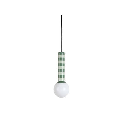 Leitmotiv - Hanglamp Rayado - Jungle green & grayed jade