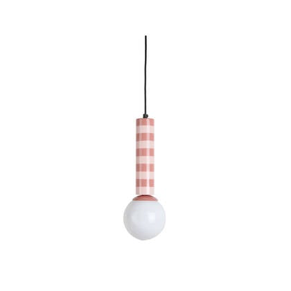Leitmotiv - Hanglamp Rayado - Rose tan & soft pink