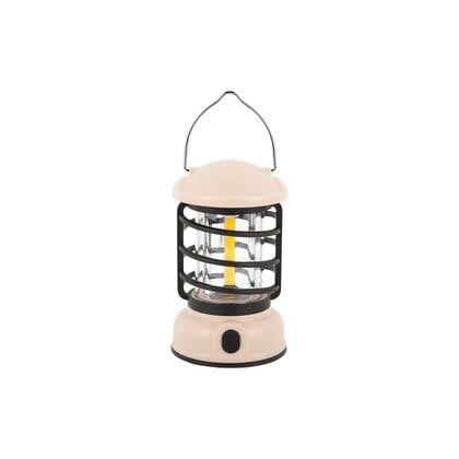 Leitmotiv Tafellamp Camping Lantern Led - Gebroken Wit - 8.5x8.5x15cm