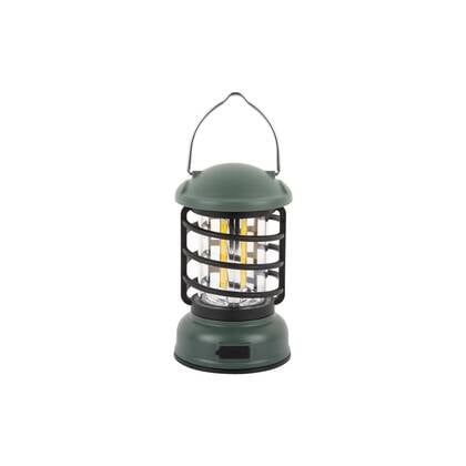 Leitmotiv Tafellamp Camping Lantern Led - Jungle groen - 8.5x8.5x15cm