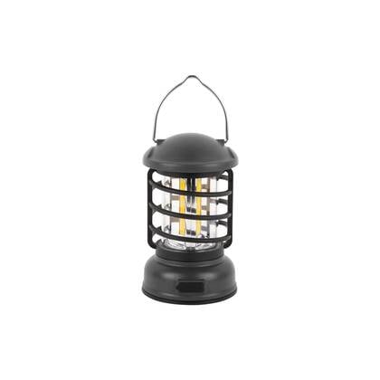 Leitmotiv Tafellamp Camping Lantern Led - Zwart - 8.5x8.5x15cm