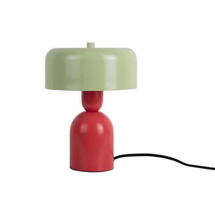 Leitmotiv - Tafellamp Double Funky - Scarlet red & soft green