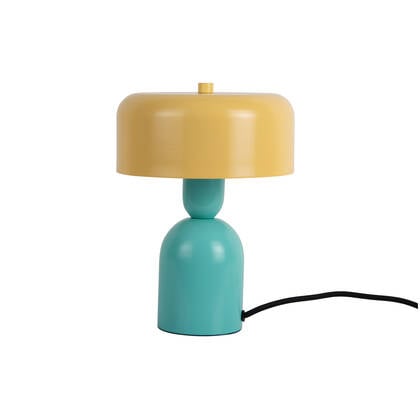 Leitmotiv - Tafellamp Double Funky - Turquoise blue & soft yellow