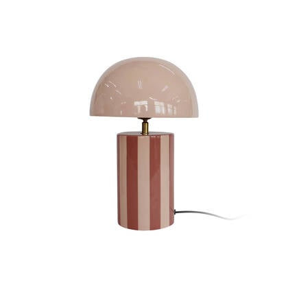 Leitmotiv - Tafellamp Rayado - Rose tan & soft pink