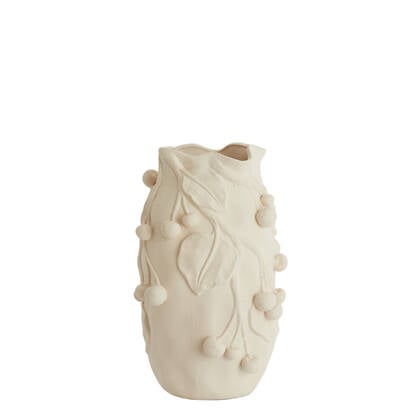 Light & Living CHERRY vaas keramiek mat crème - 20x19