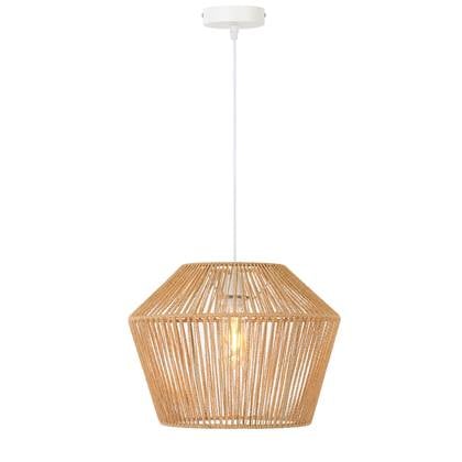 Light & Living Hanglamp Caspian - Bruin|Wit- Ø40cm