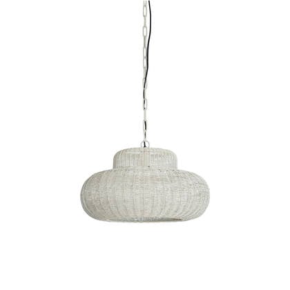Light & Living - Hanglamp PIEDRA - Ø47x26cm - Wit