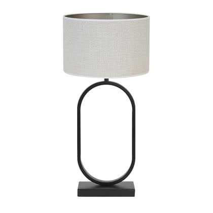 Light & Living Tafellamp Jamiri|Saverna - Zwart|Eiwit - Ø30x67cm