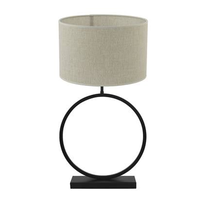 Light & Living Tafellamp Liva|Breska - Zwart|Parel Wit - Ø40x78