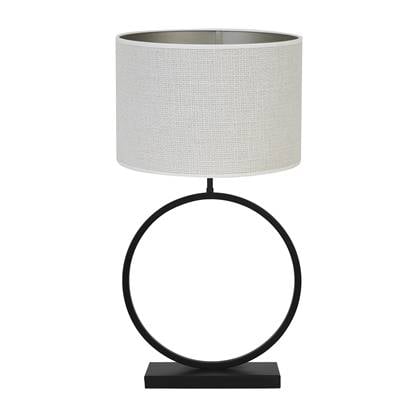 Light & Living Tafellamp Liva|Saverna - Zwart|Eiwit - Ø40x78