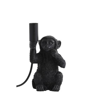 Light & Living Tafellamp Monkey - Zwart - 13x12
