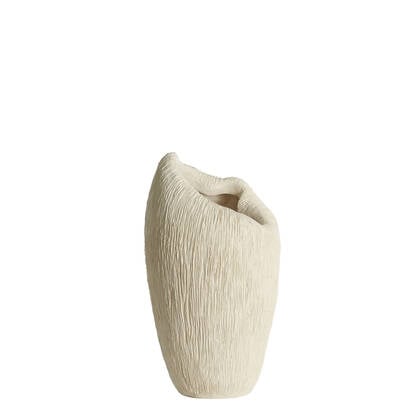 Light & Living vaas DENISA kunststof crème - 28x26