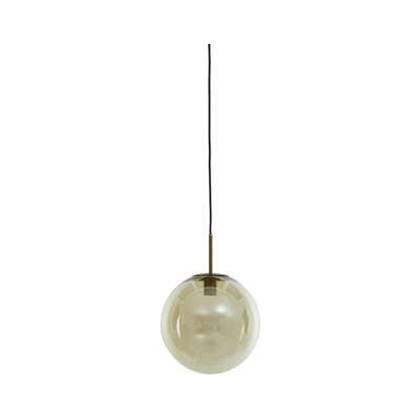 Light&living Hanglamp Ø30 cm MEDINA antiek brons+glas amber
