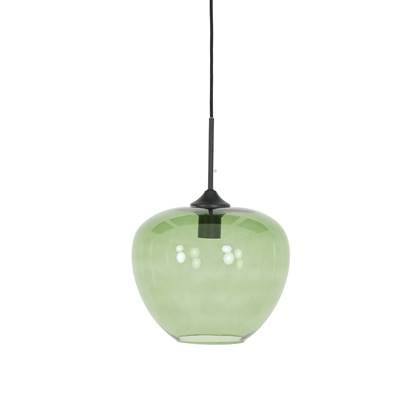 Light&living Hanglamp Ø30x25 cm MAYSON glas groen-mat zwart