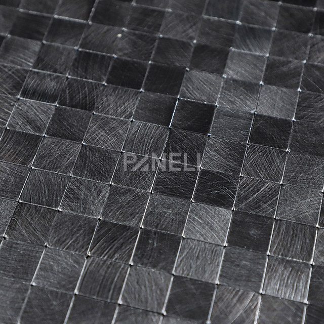 Zelfklevend Mozaiek Quadra Grijs - 30.5 cm x 30.5 cm x 0.40 cm | 0.5 kg | Paneli zelfklevende steenstrips