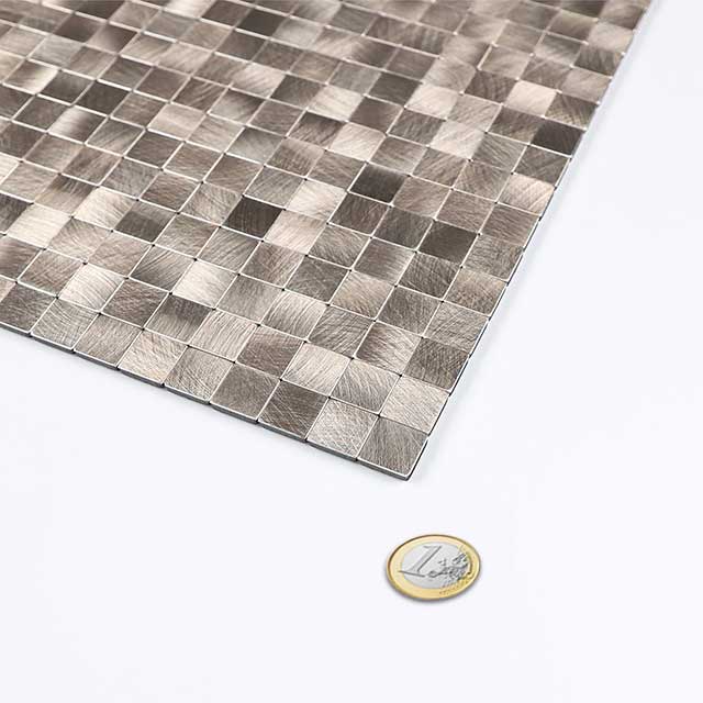 Zelfklevend Mozaïek Quadra Licht Goud - 30.5 cm x 30.5 cm x 0.40 cm | 0.5 kg | Paneli zelfklevende steenstrips - Afbeelding 2