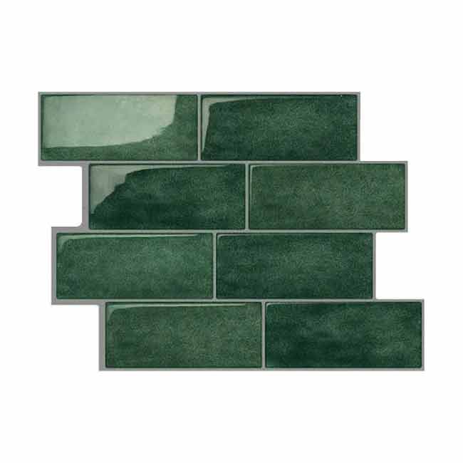 Tegelsticker Piastrelli Groen Metro - 29.4 cm x 21.4 cm x 0.11 cm | 0.09 kg | Paneli zelfklevende steenstrips