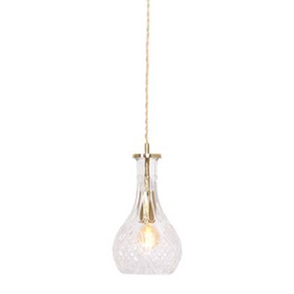 Mexlite Grazio glass hanglamp - E27 (grote fitting) - messing