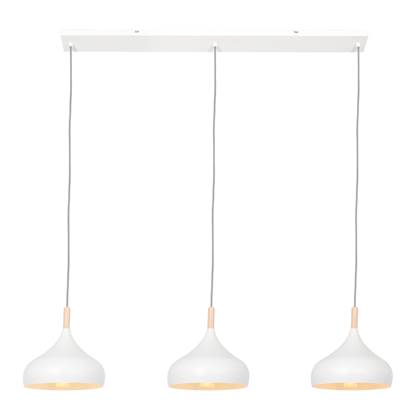 Mexlite Hanglamp Bjorr Wit Scandinavisch 3 x E27 fitting