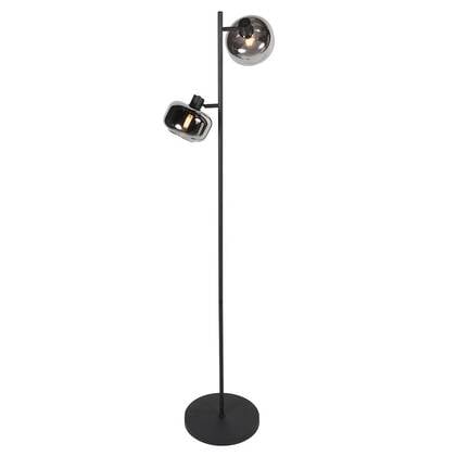 Mexlite Vloerlamp Tenebris Zwarte 2-Lichts 4213ZW
