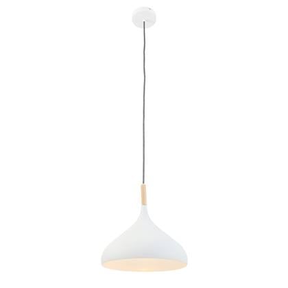 Mexlite - hanglamp - Bjorr - wit - hout metaal - Ø 33cm - E27 - 7730W