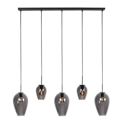 Mexlite - hanglamp - HaloSwap - zwart - glas - grote eettafellamp -