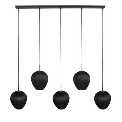 Mexlite - hanglamp - HaloSwap - zwart - linnen - grote eettafellamp -