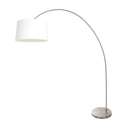 Mexlite - vloerlamp - Solva - staal - linnen metaal - booglamp - E27