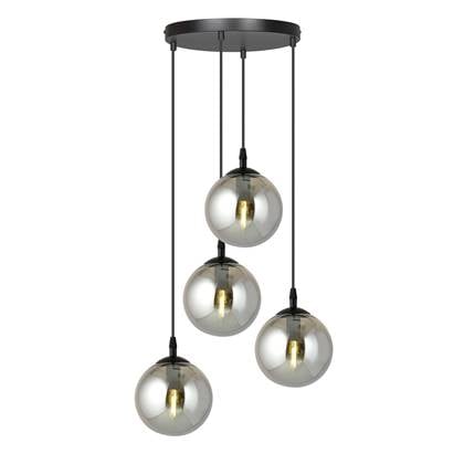 NADUVI Collection Glazen hanglamp eetkamer Cosmo rond 4-lichts