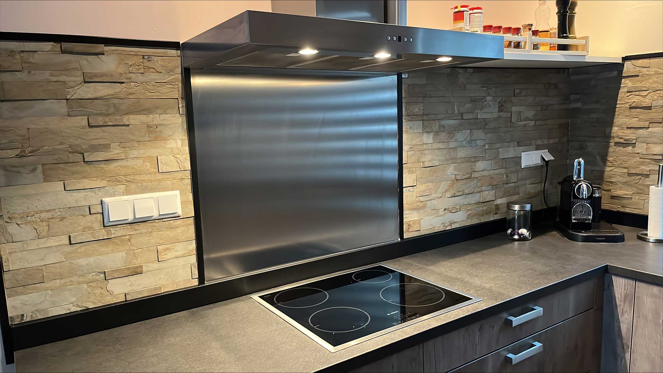 Zelfklevend Natuursteen Autumn Cream | Paneli Natuursteen Wandpanelen