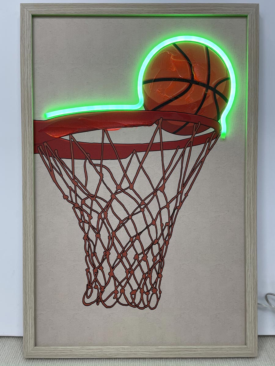 Neon Art Basketball - Afbeelding 2