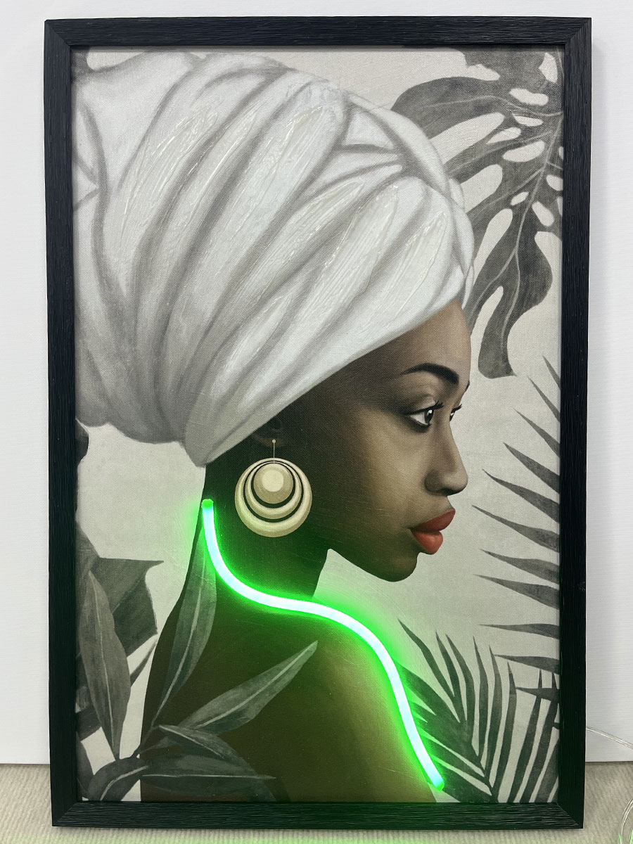 Neon Art Cultural Woman - Afbeelding 2
