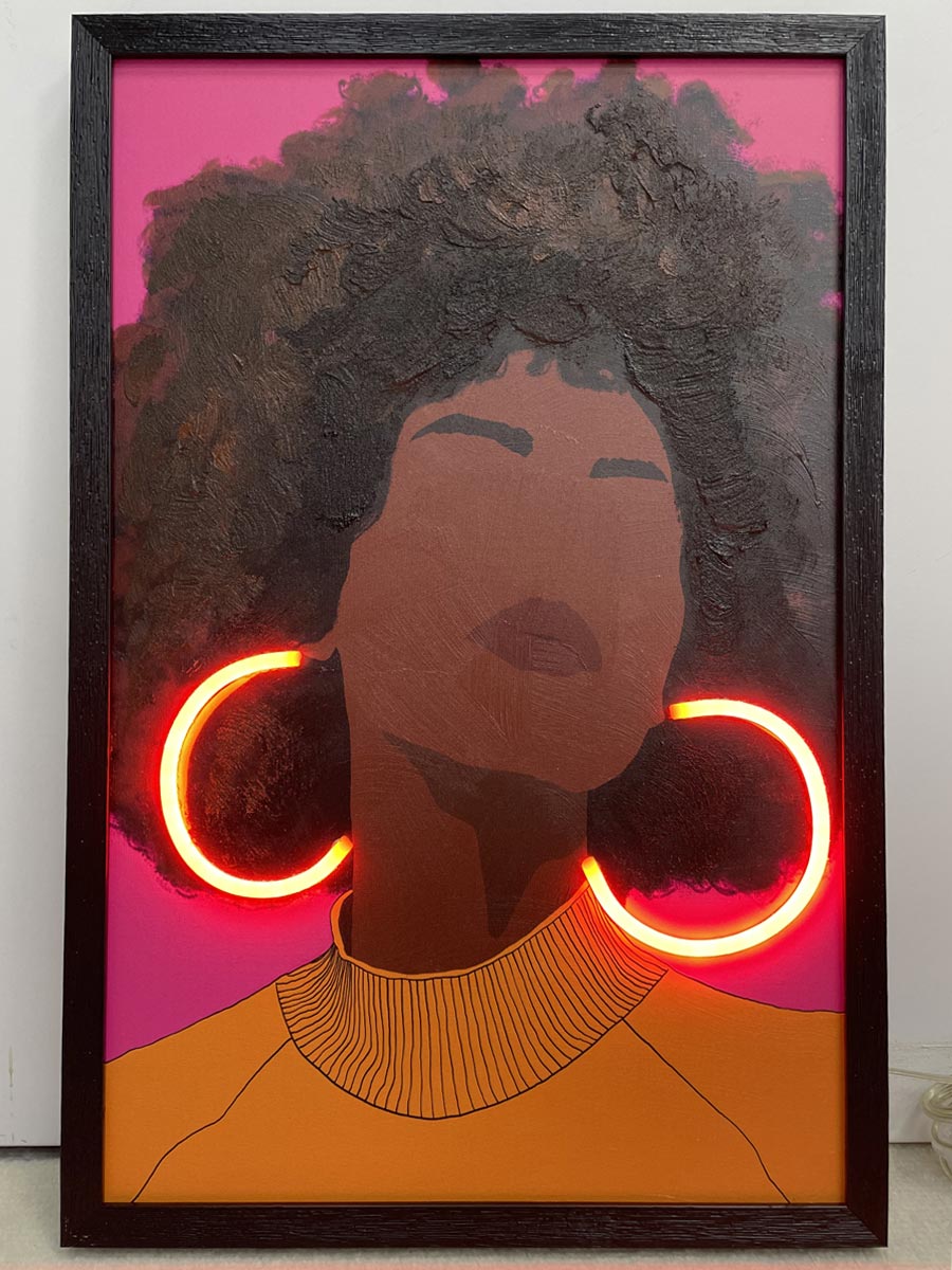 Neon Art Earings - Afbeelding 2