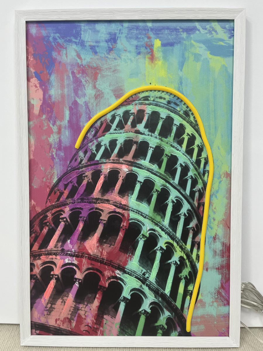 Neon Art Pisa Tower