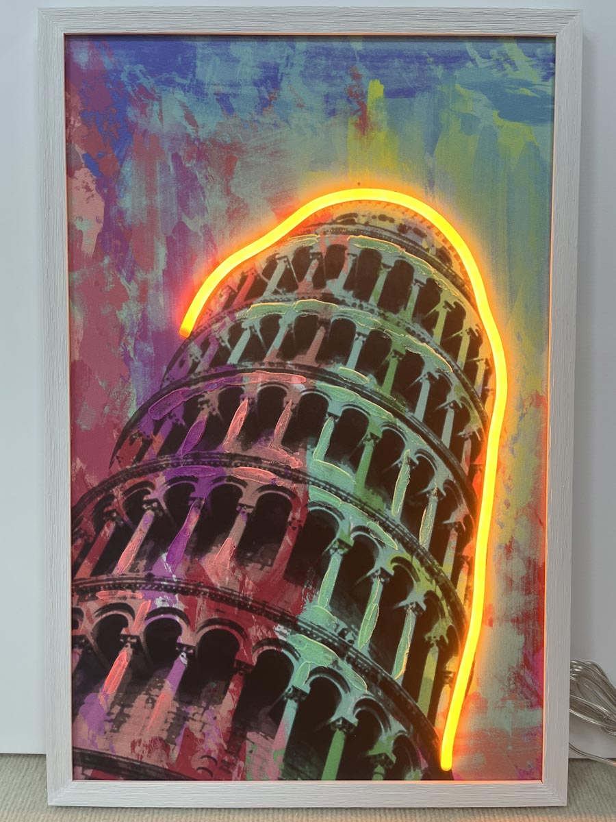 Neon Art Pisa Tower - Afbeelding 2