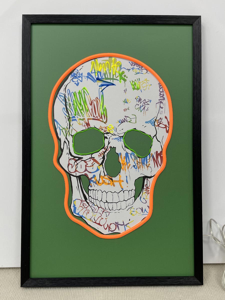 Neon Art Skeleton