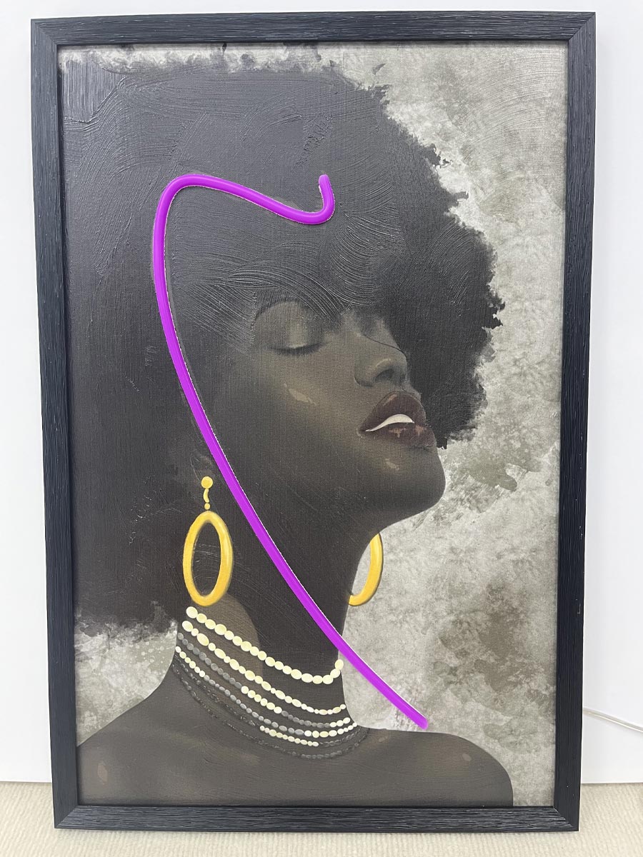 Neon Art Spiritual Woman