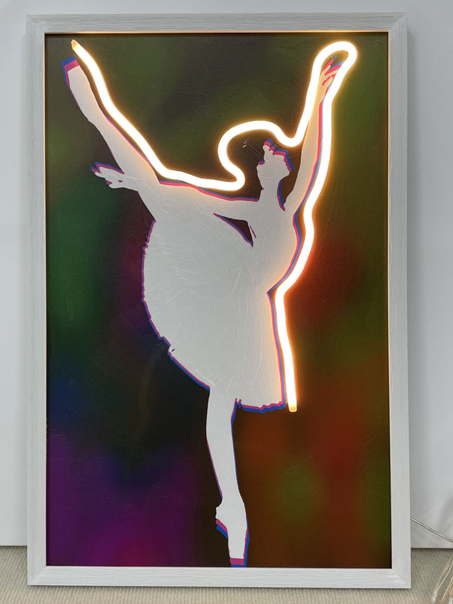 Neon Art White Dancing - Afbeelding 2