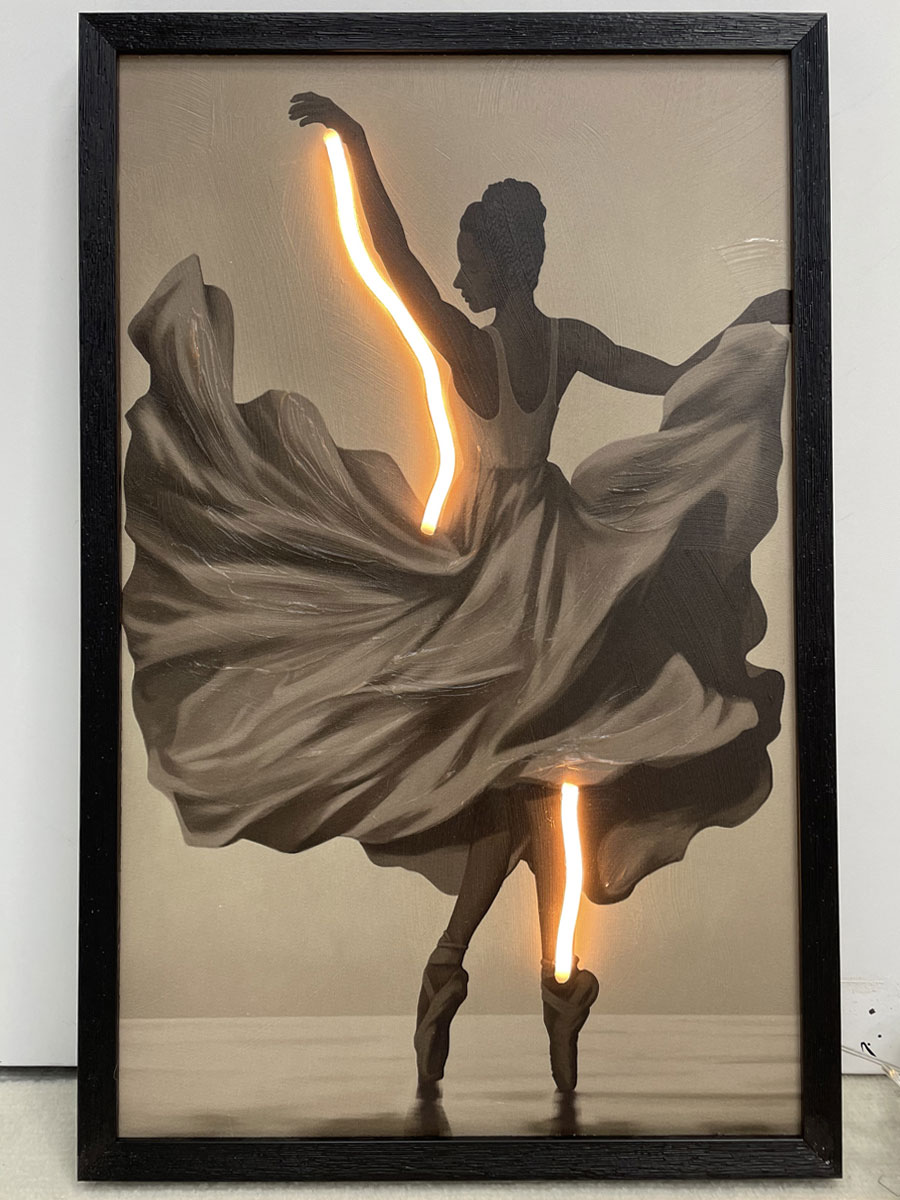 Neon Art Woman Dancing Energy - Afbeelding 2