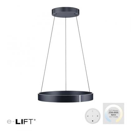 Neuhaus PURE® Hanglamp PURE®-E-CLIPSE e-Lift Grey Ø 70cm incl.