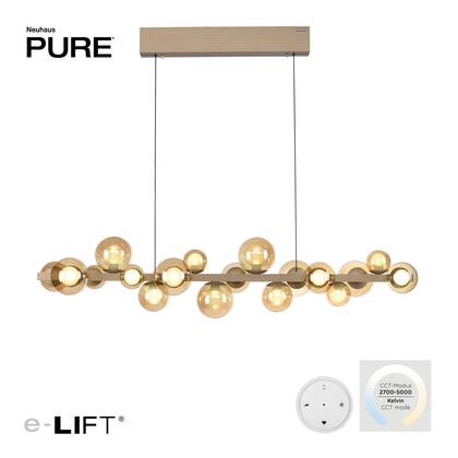 Neuhaus PURE® Hanglamp Pure E-Popup Champagne L 120cm incl. Remote
