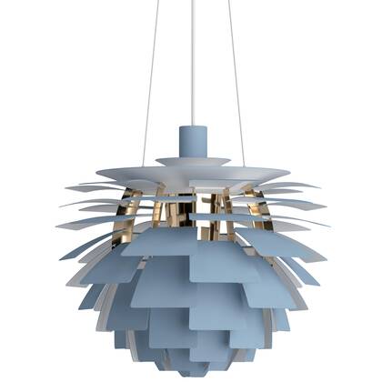 PH Artichoke hanglamp Ø480 Brass Metallised Dusty Blue