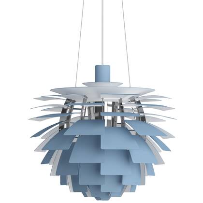 PH Artichoke hanglamp Ø480 Chrome Plated Dusty Blue