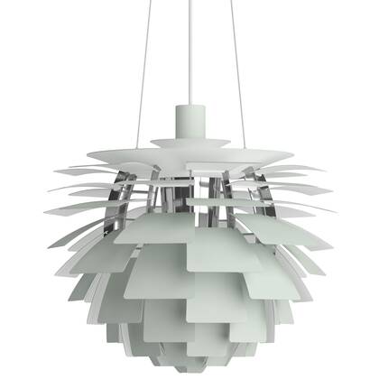 PH Artichoke hanglamp Ø480 Chrome Plated Dusty Green